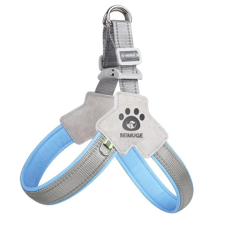 Adjustable No-Pull Pet Harness with Leather Leash