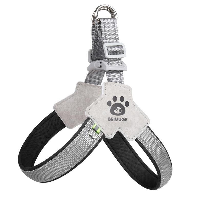 Adjustable No-Pull Pet Harness with Leather Leash